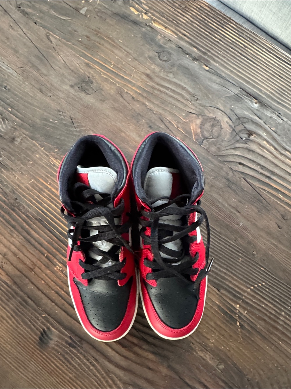 Nike Air Jordan Black and Red High-Top Sneakers